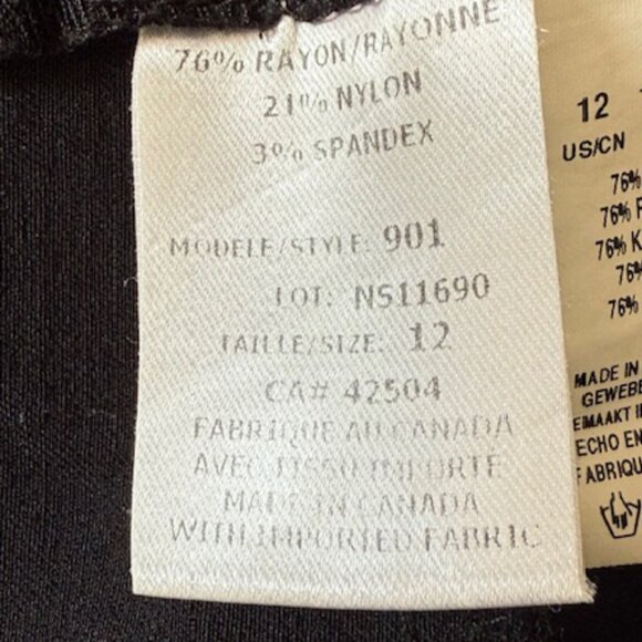 Lisette L Montreal Pull on Pant, Black leopard print, Size 12 - Picture 7 of 7